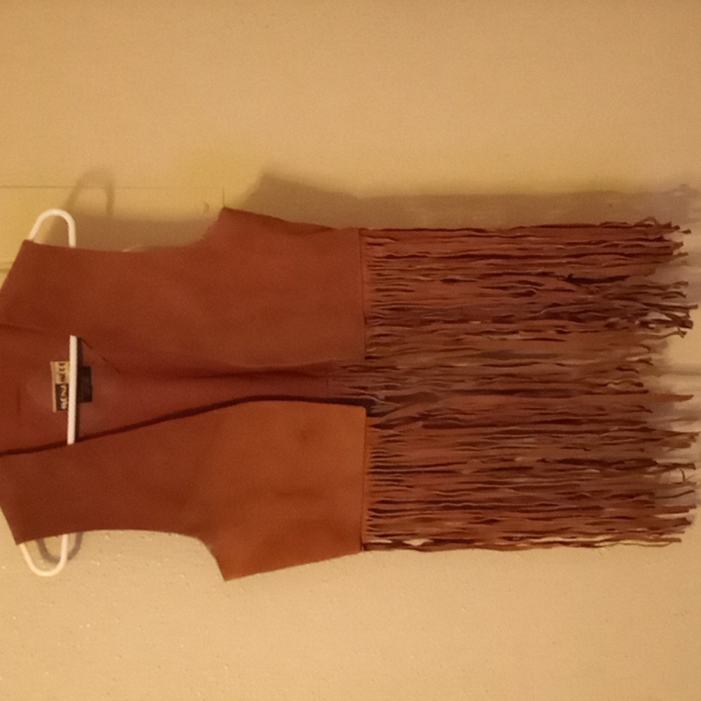 Mona Mode Vintage Tan Leather Vest